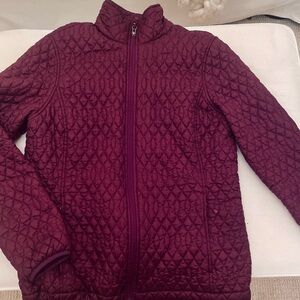 Lands End Quilted Purple Jacket Size Medium Lightweight Packable
